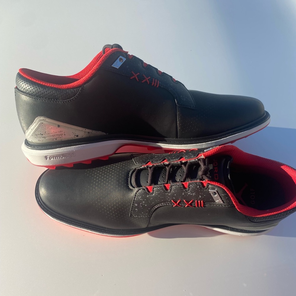 Jordan Black and Red Men’s Golf Shoes